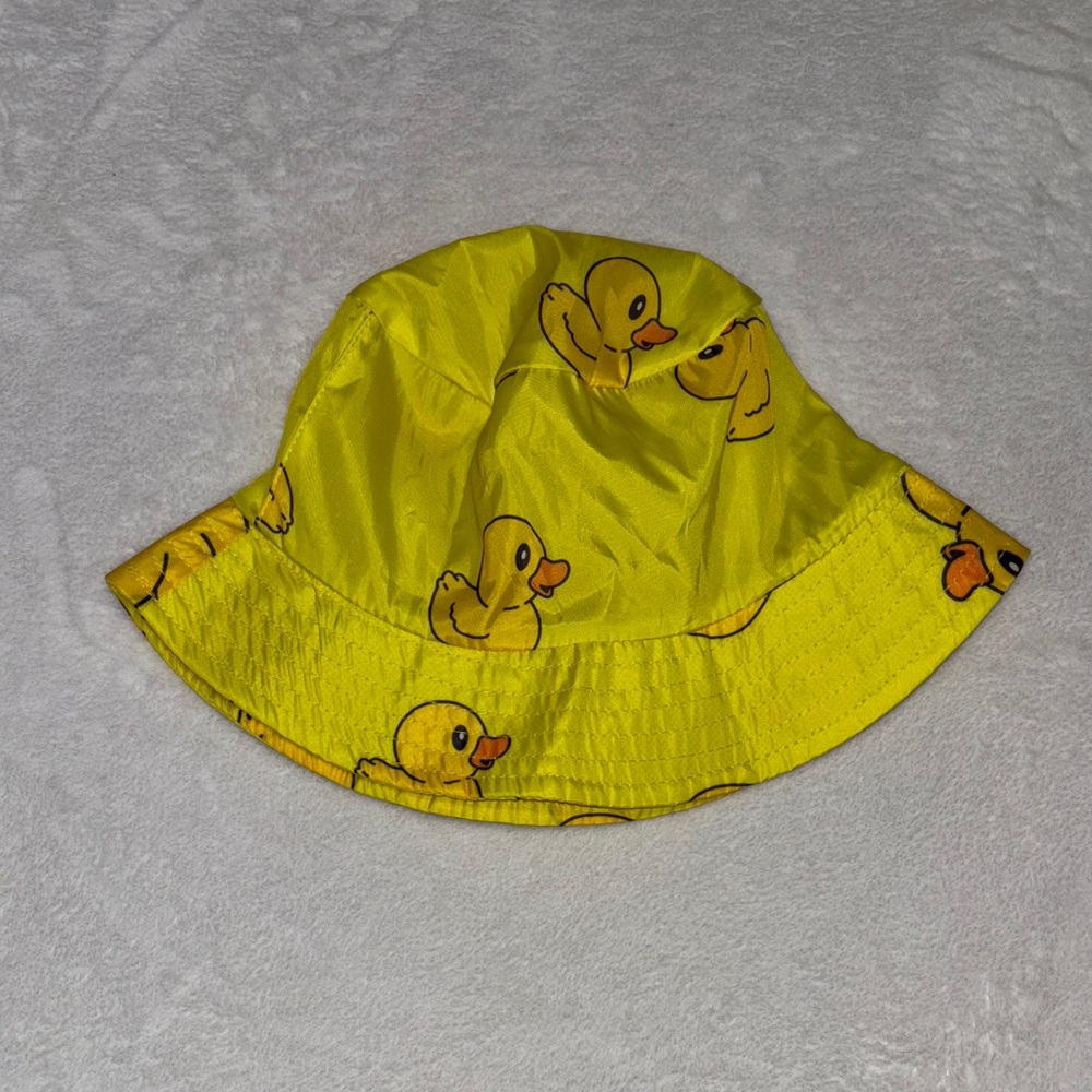 Yellow Duck Print Bucket Hat